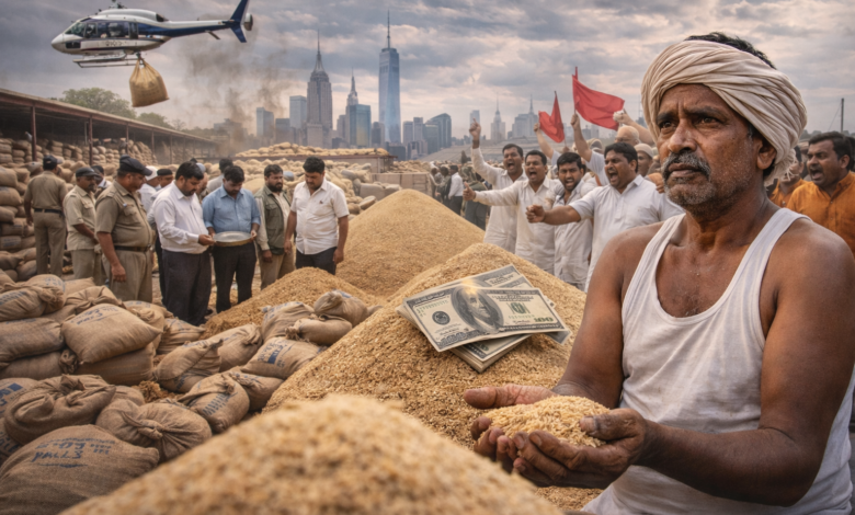 Paddy storage centers in Chhattisgarh and investigation team