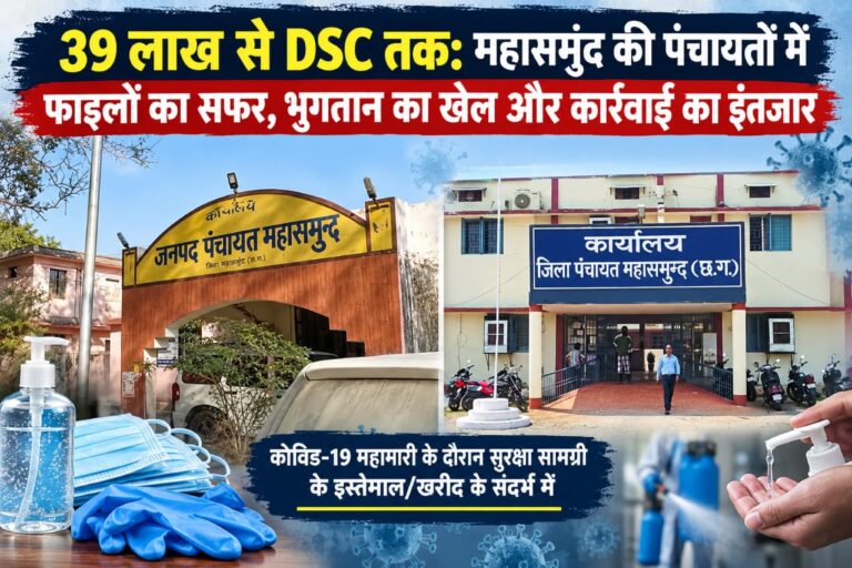 39 लाख से DSC तक: महासमुंद की पंचायतों में फाइलों का सफर, भुगतान का खेल और कार्रवाई का इंतजार